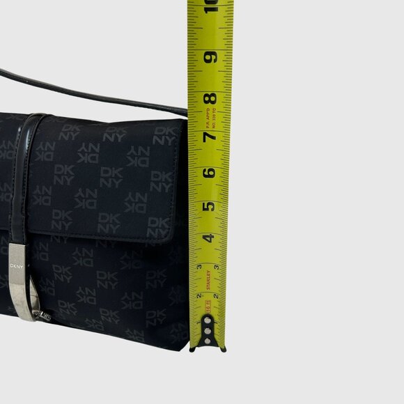 VINTAGE Y2K DKNY LOGO Baguette Bag Black Shoulder Bag Purse - Picture 7 of 8